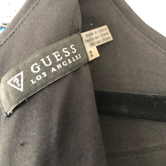 GUESS LIKE NEW Sequin Short Sleeve Stripe Dress - Picture 8 of 9